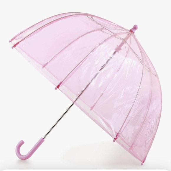 The Unbranded Brand Accessories - Barbie jelly pink plastic retro vintage clear umbrella rain ☔️ beach sun parasol